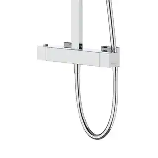 Corsan Ango kolumna prysznicowa z termostatem chrom, deszczownica kwadratowa, model CMN02TCH