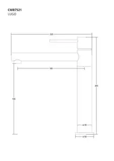 Corsan Lugo bateria stojąca czarna z ruchomą wylewką, model CMB7521BL