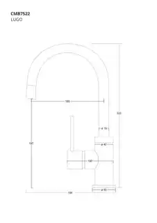 Corsan Lugo Bateria kuchenna wysoka złota CMB7522GL
