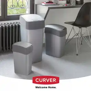 Curver Kosz na śmieci Flip Bin 45L srebrny grafit
