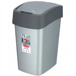 Curver Kosz na śmieci Flip Bin 45L srebrny grafit