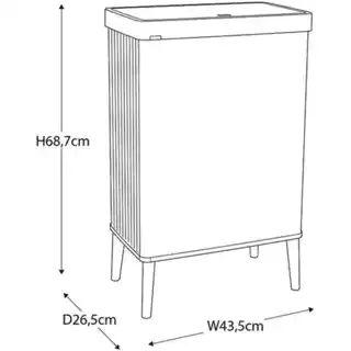 Curver Kosz na śmieci Verto High 261011 54L Szary