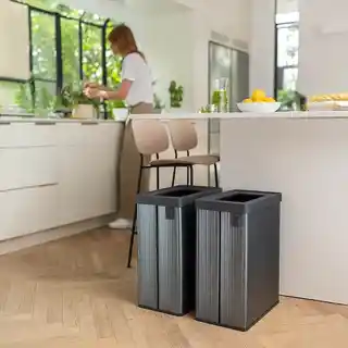 Curver Kosz na śmieci Verto Recycle 54L niebieski, plastikowy, z pokrywą, model 258986