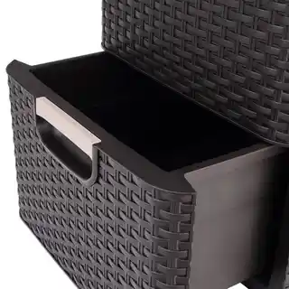 Curver Regal plastikowy z trzema szufladami 14L ciemny brąz