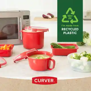 Curver Zestaw lunch boxów pojemnik na żywność 1,6L kubek sztućce eko, okrągły, zielony