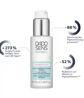 Dado Sens PIGMENTCARE serum przeciw plamom pigmentowym (50 ml) redukuje plamy starcze z kwasem hialuronowym i masłem shea
