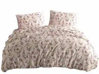 Darymex Pościel bawełniana 200x220 Terra kremowa wrzosowa kwiatki Cottonlove Exclusive