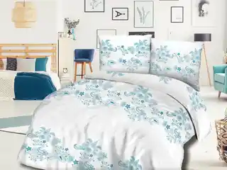 Darymex Pościel bawełniana 220x200 biała turkusowa ornamenty 71464 1 Cottonlove 3
