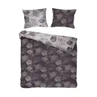 Darymex Pościel bawełniana 220x200 flory antracytowa kwiatki żakardowa Cottonlove Jacquard