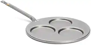 De Buyer Blini patelnia z 3 wgłębieniami, 27 cm, srebrna D-5612-03