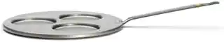 De Buyer Blini patelnia z 3 wgłębieniami, 27 cm, srebrna D-5612-03