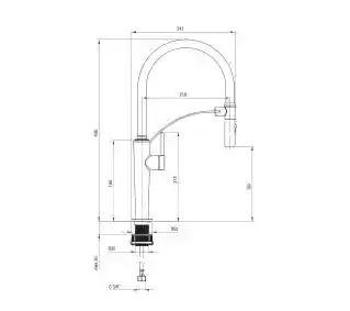 Deante BRC 072M Chrom Bateria kuchenna