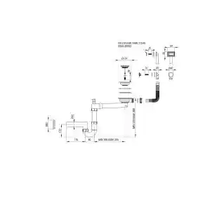Deante Corio ZRCPG113 Grafit metalik plus bateria Nero Zlewozmywak plus bateria