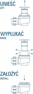 Deante Easy-Clean Syfon brodzikowy niski chrom NHC025C