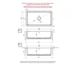 Deante Lumi ZCU 610D Ceramiczny Biały Zlewozmywak prostokątny
