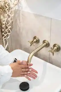 Deante Temisto Bateria umywalkowa podtynkowa mosiądz BQTM54D