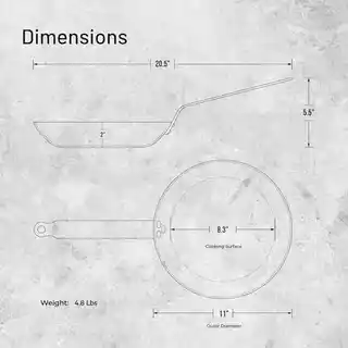 deBuyer Patelnia Mineral B Element 28 cm stal błękitna indukcja
