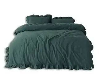 Dekoria Pościel bawełniana 200x220cm dark green, 220 x 200 cm