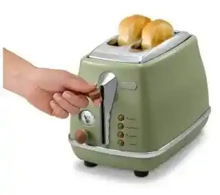 DeLonghi Icona Vintage CTOV 2103.GR Ruszt do bułek Rozmrażanie 900W Toster