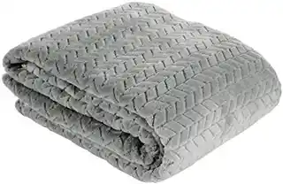DESIGN 91 Koc CINDY miękki i miły w dotyku z wytłaczanym wzorem 200x220cm stalowy