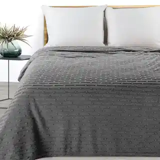 DESIGN 91 koc LISA z wytłaczanym wzorem pasów 170x210cm stalowy