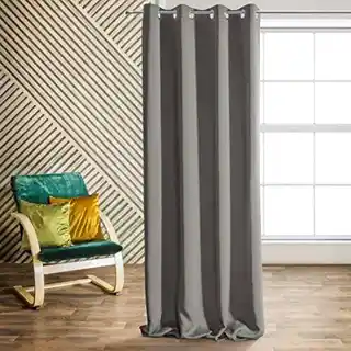 Design 91 Zasłona gotowa na przelotkach 135x250 Parisa grafitowa zaciemniająca jednobarwna