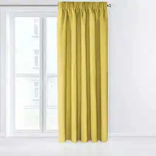 Design 91 Zasłona gotowa na taśmie 135x270 Parisa musztardowa zaciemniająca jednobarwna