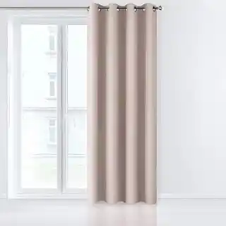DESIGN 91 Zasłona PARISA z gładkiej tkaniny zaciemniającej typu BLACKOUT 135x250cm pudrowy róż przelotki/koła