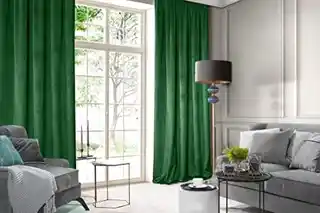 Design 91 zasłona rosa zielona 140x270cm welurowa tunelowa z taśmą i żabkami