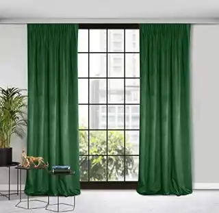 Design 91 zasłona rosa zielona 140x270cm welurowa tunelowa z taśmą i żabkami