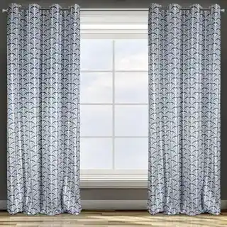 Design 91 zasłona welwetowa geometryczny wzór 140x250cm biały stalowe przelotki kola
