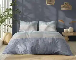 Detexpol Pościel 100 procent Bawełna 220cm x 200 Chłodny Błękit