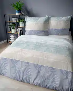 Detexpol Pościel 100 procent Bawełna 220cm x 200 Chłodny Błękit
