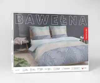 Detexpol Pościel 100 procent Bawełna 220cm x 200 Chłodny Błękit