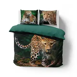 Detexpol Pościel bawełniana 160x200 gepard zielony Holland Natura 3926A