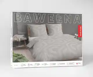 Detexpol Pościel bawełniana 220x200 Bawełna 32 beżowa geometryczna