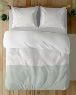 Detexpol Pościel bawełniana 220x200 Bawełna 32 biała beżowa miętowa