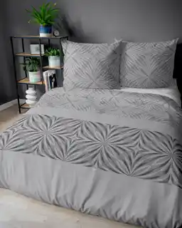 Detexpol Pościel bawełniana 220x200 Bawełna 32 szara geometryczna
