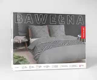 Detexpol Pościel bawełniana 220x200 Bawełna 32 szara geometryczna