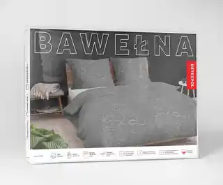 Detexpol Pościel bawełniana 220x200 Bawełna 32 szara kwiaty