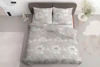 Detexpol Pościel bawełniana 220x200 beżowa kwiaty 4461 C bawełna 40