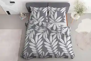 Detexpol Pościel bawełniana 220x200 beżowa liście 4964A Bawełna 84