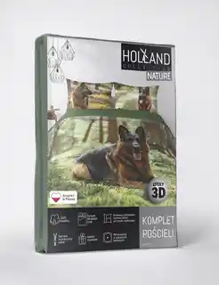 Detexpol Pościel bawełniana 220x200 owczarek zielona Holland