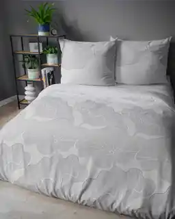 Detexpol Pościel bawełniana 220x200 szara kwiaty 4966B Bawełna 84