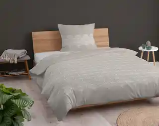 Detexpol Pościel flanelowa 140x200 beżowa rozeta Flanela 24