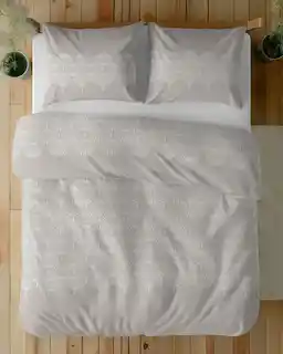 Detexpol Pościel flanelowa 140x200 beżowa rozeta Flanela 24