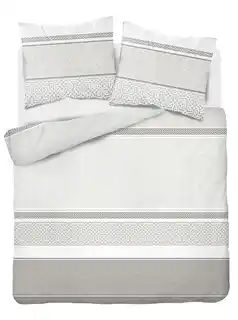 Detexpol Pościel flanelowa 220x200 beżowa pasy ornamenty flanela 23