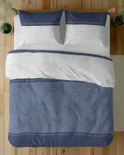 Detexpol Pościel flanelowa 220x200 granatowa ornamenty Flanela 24