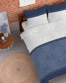 Detexpol Pościel flanelowa 220x200 granatowa ornamenty Flanela 24