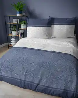 Detexpol Pościel flanelowa 220x200 granatowa ornamenty Flanela 24